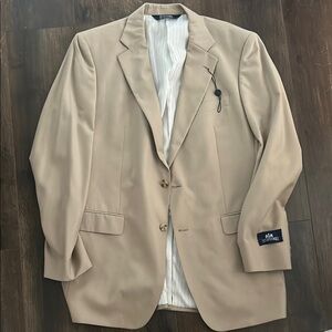 Stafford Tan Sport Coat Classic Fit Blazer